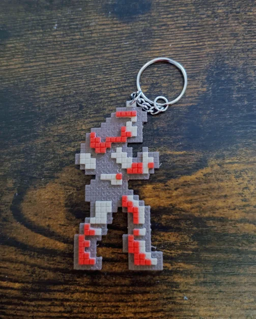 Mô hình Trevor Belmont Castlevania 3 - Móc khóa Pixel Art 3D - Image 1