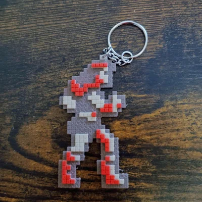 Mô hình Trevor Belmont Castlevania 3 - Móc khóa Pixel Art 3D