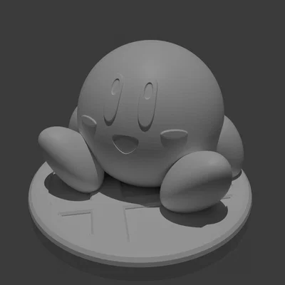Mô hình Kirby dễ thương kèm đế trưng bày phong cách Super Smash Bros