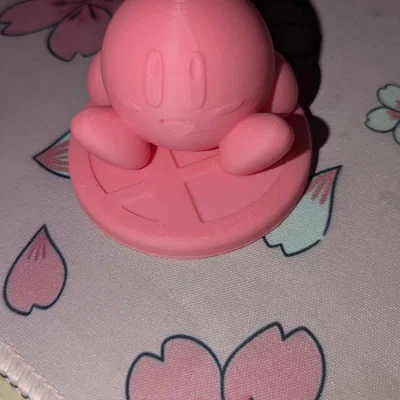 Mô hình Kirby dễ thương kèm đế trưng bày phong cách Super Smash Bros