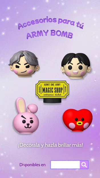 Mũ / Topper trang trí Army Bomb - Vé vào cổng BTS - Image 6