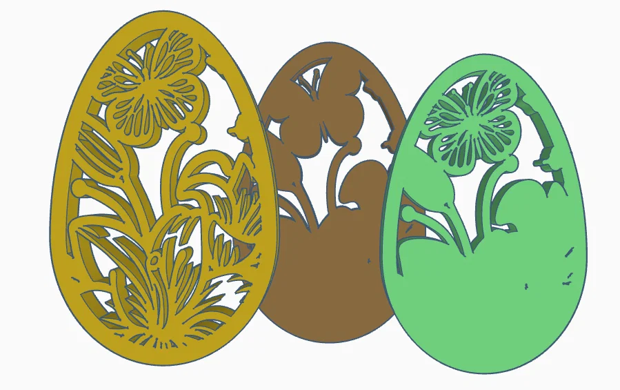 Mô hình trứng Phục sinh nhiều lớp (Layered Easter Eggs) in 3D - Image 1