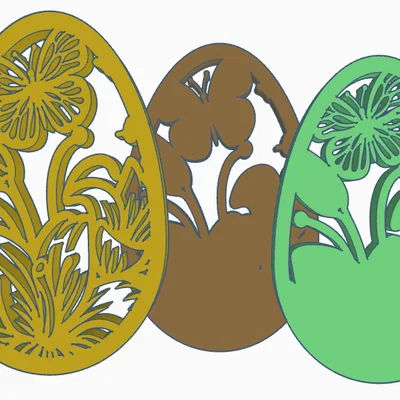 Mô hình trứng Phục sinh nhiều lớp (Layered Easter Eggs) in 3D