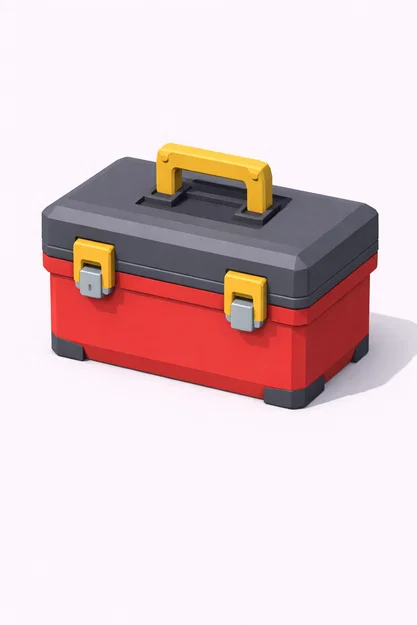 Mô hình hộp đựng dụng cụ (Toolbox) phong cách Low Poly độc đáo - Image 1