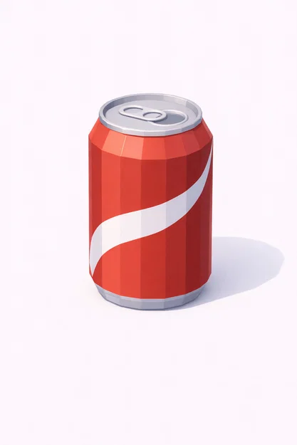 Mô hình lon nước ngọt Low Poly in 3D trang trí bàn làm việc - Image 1