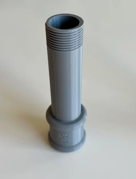 Khớp nối ống 3/4 inch chuẩn ren BSP (Pipe Coupler 3D Model) - Image 1