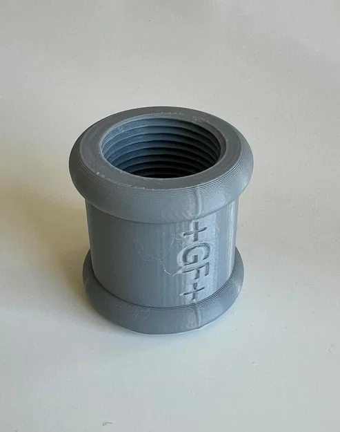 Khớp nối ống 3/4 inch chuẩn ren BSP (Pipe Coupler 3D Model) - Image 2