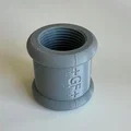 Khớp nối ống 3/4 inch chuẩn ren BSP (Pipe Coupler 3D Model) - Thumbnail 2