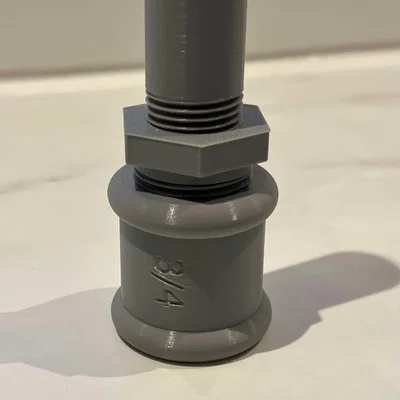 Khớp nối ống 3/4 inch chuẩn ren BSP (Pipe Coupler 3D Model)