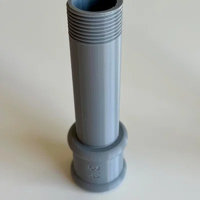 Khớp nối ống 3/4 inch chuẩn ren BSP (Pipe Coupler 3D Model)