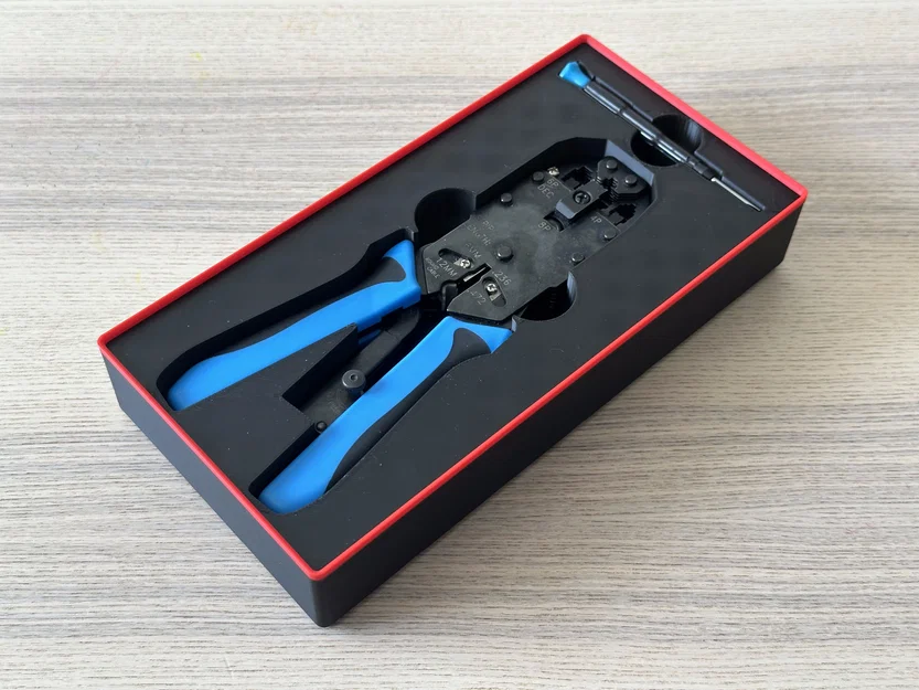 Khay Gridfinity cho kìm bấm mạng RJ-45, RJ-11, RJ-12 - Image 1