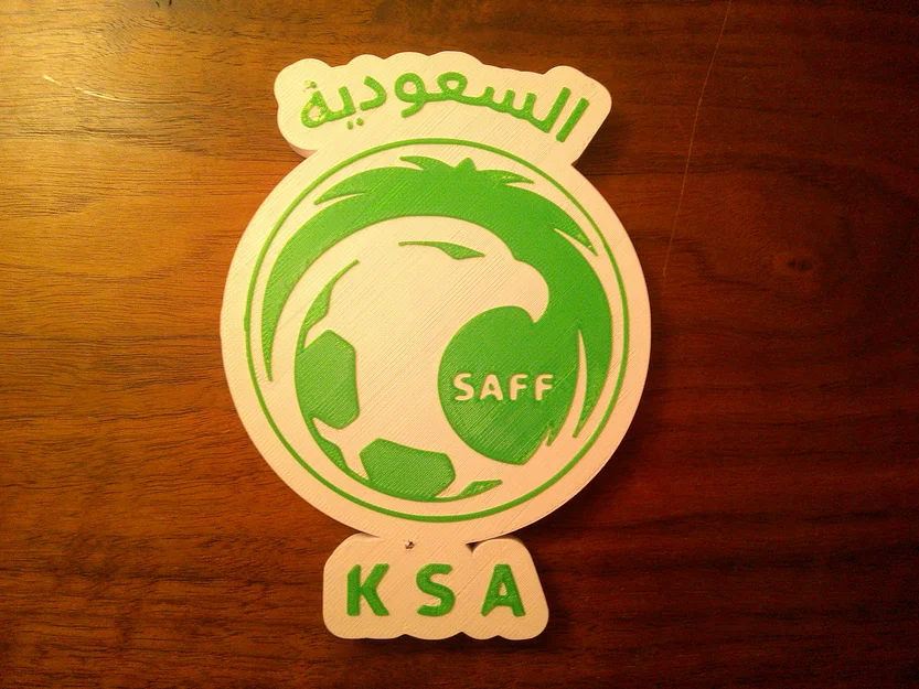 Mô hình 3D logo đội tuyển bóng đá Saudi Arabia in nhiều màu - Image 1