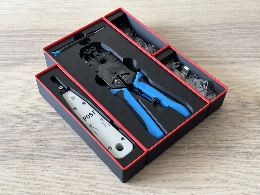 Khay Gridfinity cho kìm bấm mạng RJ-45, RJ-11, RJ-12 - Image 6