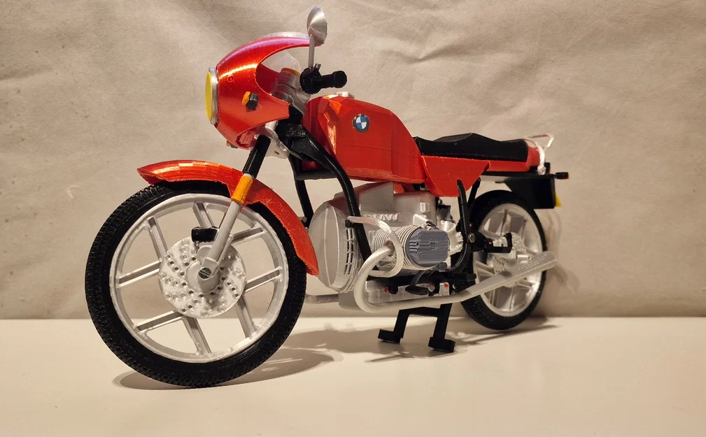 Mô hình xe mô tô cổ điển BMW R80 Monoshock 1985 cho in 3D - Image 2