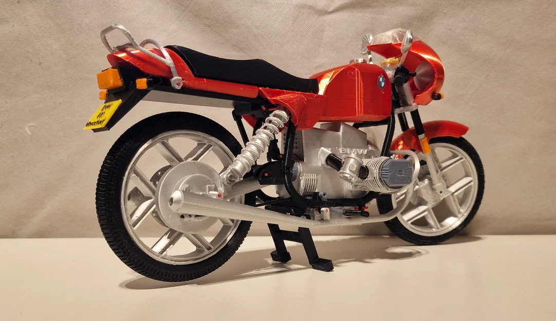 Mô hình xe mô tô cổ điển BMW R80 Monoshock 1985 cho in 3D - Image 5