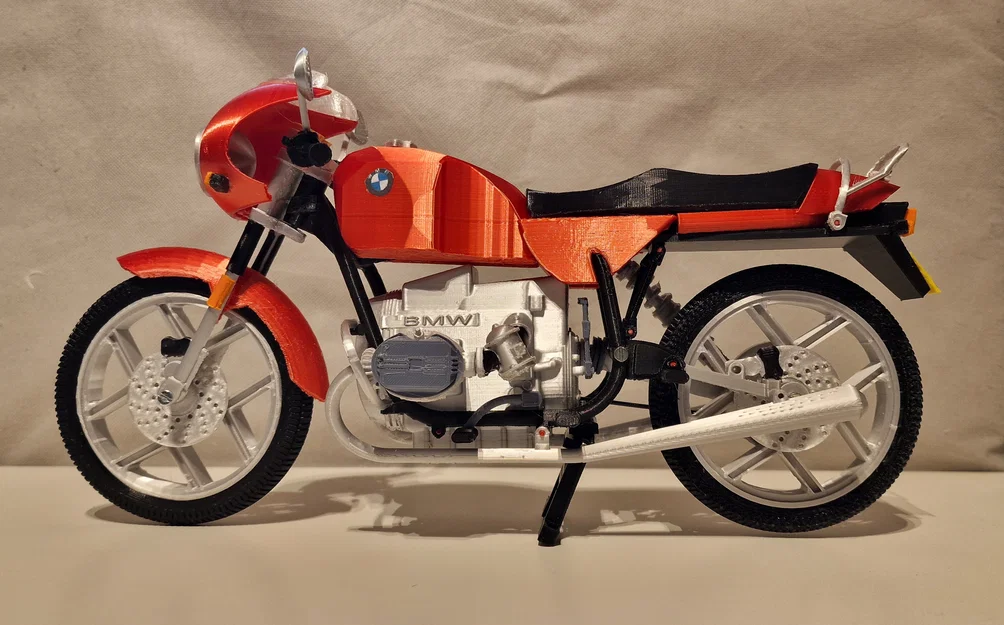 Mô hình xe mô tô cổ điển BMW R80 Monoshock 1985 cho in 3D - Image 6