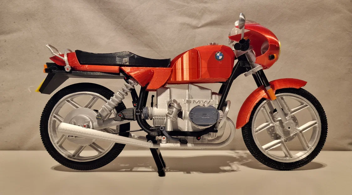 Mô hình xe mô tô cổ điển BMW R80 Monoshock 1985 cho in 3D - Image 12