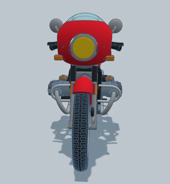 Mô hình xe mô tô cổ điển BMW R80 Monoshock 1985 cho in 3D - Image 15