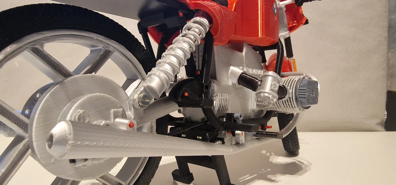 Mô hình xe mô tô cổ điển BMW R80 Monoshock 1985 cho in 3D - Image 18