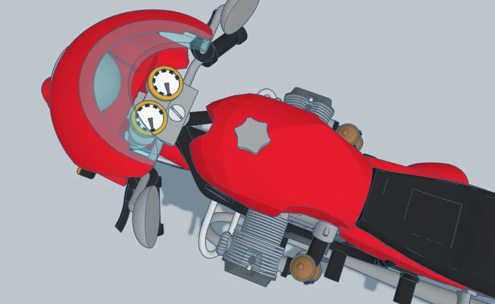 Mô hình xe mô tô cổ điển BMW R80 Monoshock 1985 cho in 3D - Image 21