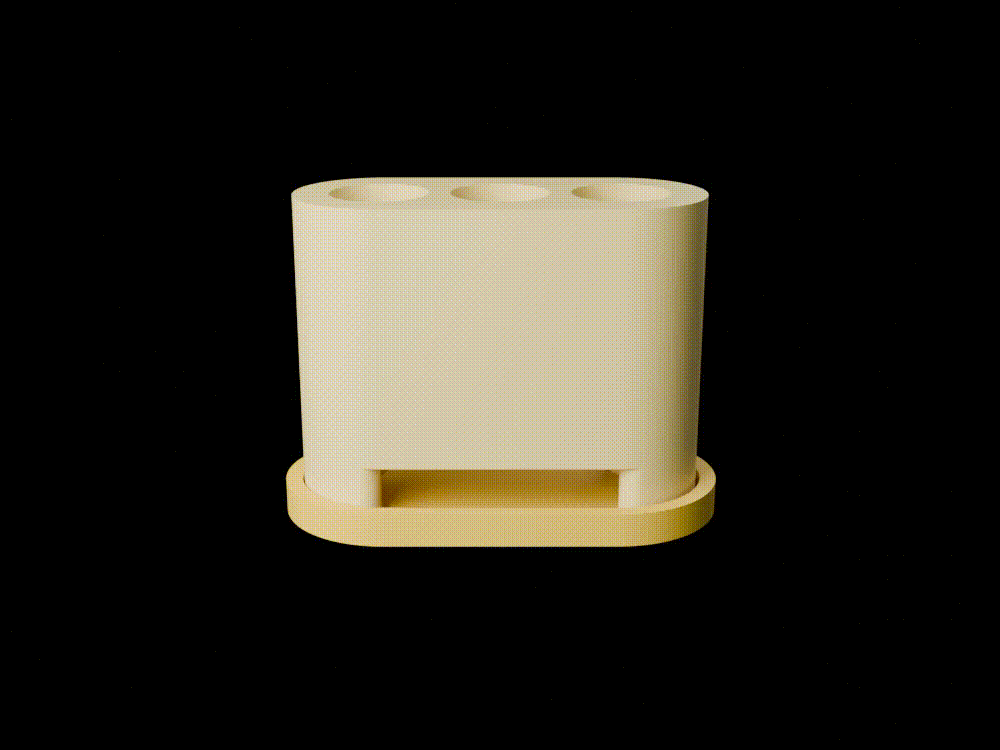 Giá đỡ đầu bàn chải điện Oral-B kèm khay hứng nước / Tùy chọn 2-4 ngăn - Image 2