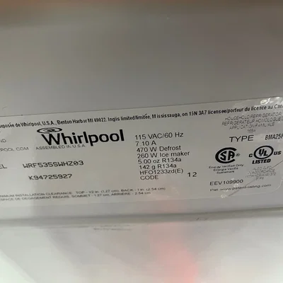 Miếng đệm cửa trái tủ lạnh Whirlpool WR535SWHZ03