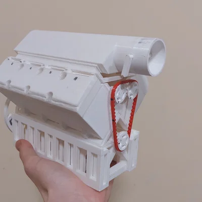 Động cơ V8 in 3D chạy bằng máy hút bụi