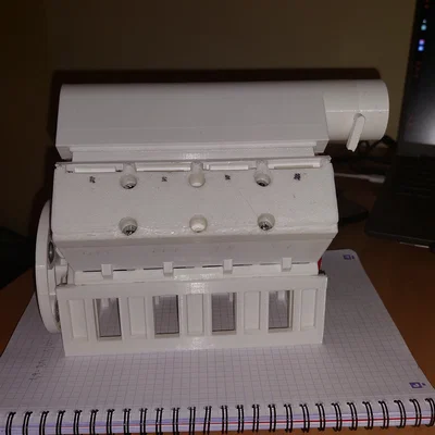 Động cơ V8 in 3D chạy bằng máy hút bụi