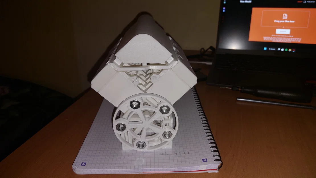 Động cơ V8 in 3D chạy bằng máy hút bụi - Image 4