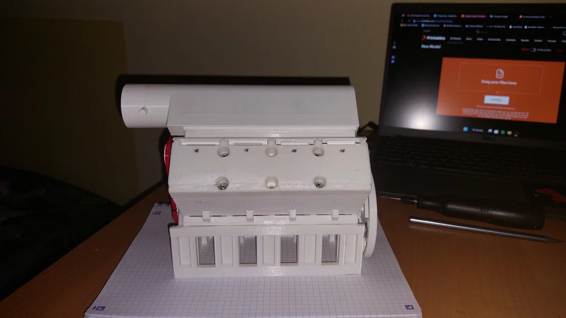 Động cơ V8 in 3D chạy bằng máy hút bụi - Image 5