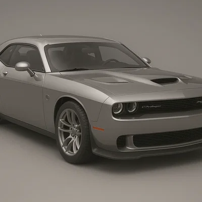 Mô hình 3D xe Dodge Challenger SRT Hellcat chi tiết cho người đam mê