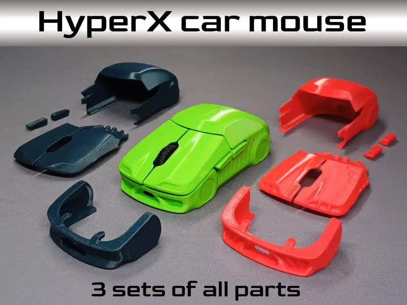 Vỏ chuột HyperX hình xe đua (HyperX car mouse) - Image 1