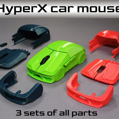 Vỏ chuột HyperX hình xe đua (HyperX car mouse)