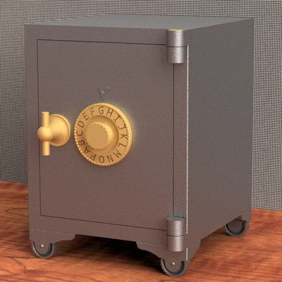 Két Sắt Đồ Chơi Mini Với Họa Tiết Trang Trí Tinh Xảo