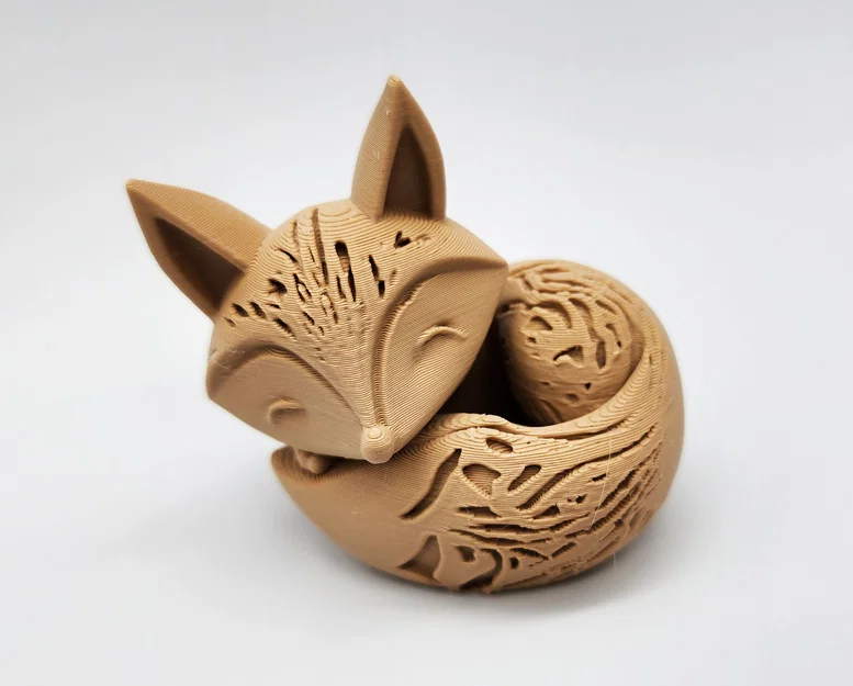 Mô hình in 3D chú cáo nhỏ cuộn tròn (Sleeping Fox) cực xinh - Image 1