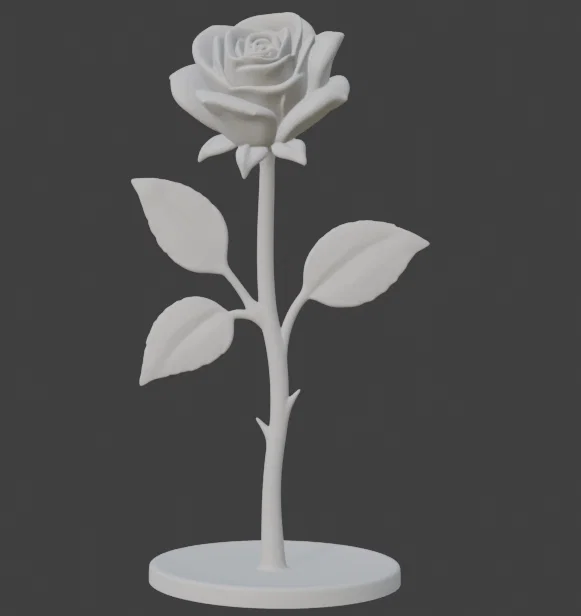 Mô hình hoa hồng 3D trang trí nghệ thuật độc đáo - Image 1