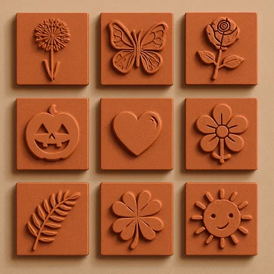 Bộ sưu tập con dấu nghệ thuật (Stamps 0.1) in 3D dễ dàng