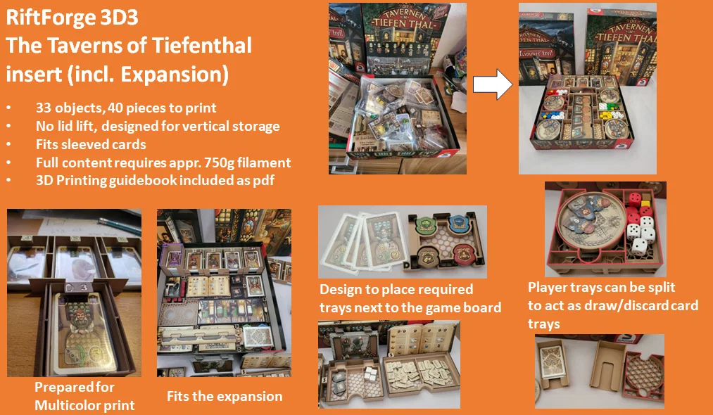 Bộ Insert cho boardgame The Taverns of Tiefenthal (kèm bản mở rộng) - Image 1