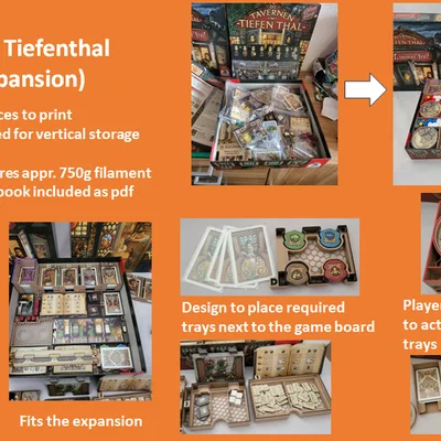 Bộ Insert cho boardgame The Taverns of Tiefenthal (kèm bản mở rộng)