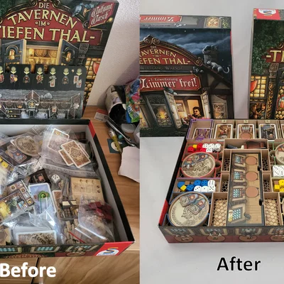 Bộ Insert cho boardgame The Taverns of Tiefenthal (kèm bản mở rộng)