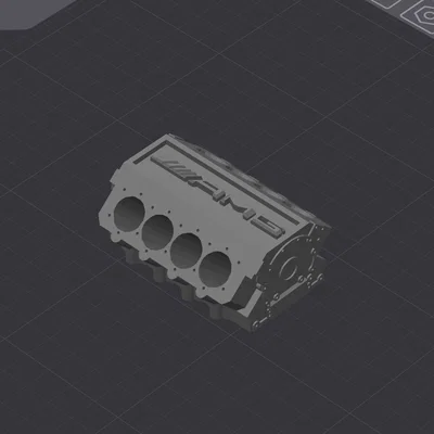 Mô hình khối động cơ AMG V8 in 3D không cần support cực chất