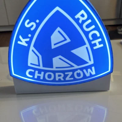 Mô hình Lightbox logo câu lạc bộ Ruch Chorzów - In 3D ấn tượng