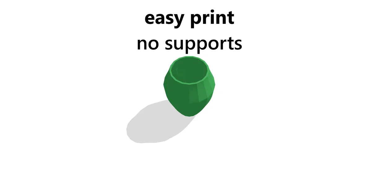 Modern Facet Vase: Mẫu bình hoa 3D hình học in siêu dễ, không cần support - Image 1