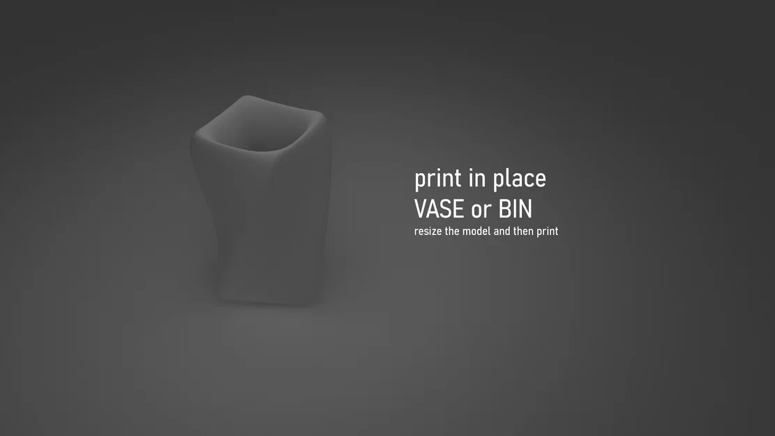 Mô hình bình hoa hoặc hũ đựng đồ đa năng (Vase or Bin) in 3D - Image 1