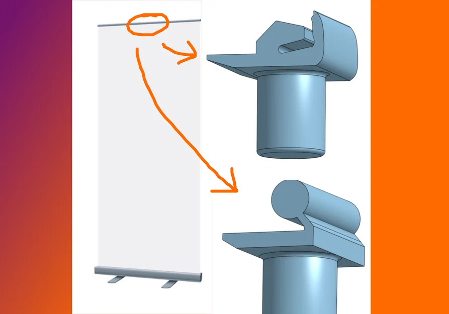 Kẹp giữ thanh treo banner cuốn (Retractable banner top clips) - Image 1