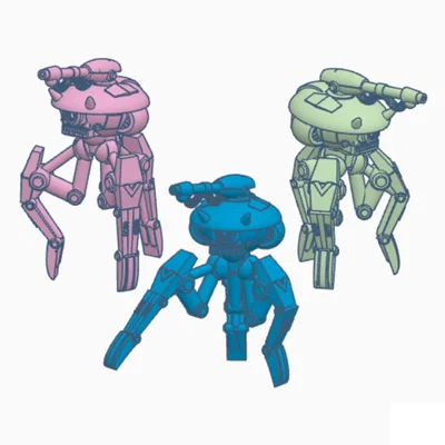 Mô hình robot trinh sát ba chân RISC-y Scouting Tripods cho Wargaming