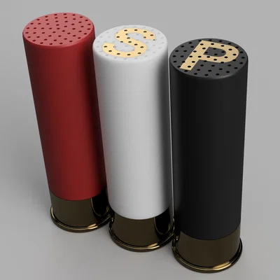 Bộ đựng muối tiêu hình viên đạn Shotgun
