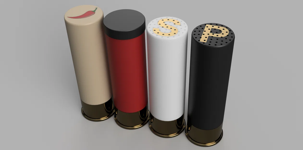 Bộ đựng muối tiêu hình viên đạn Shotgun - Image 2