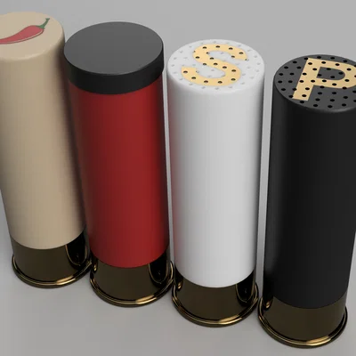 Bộ đựng muối tiêu hình viên đạn Shotgun
