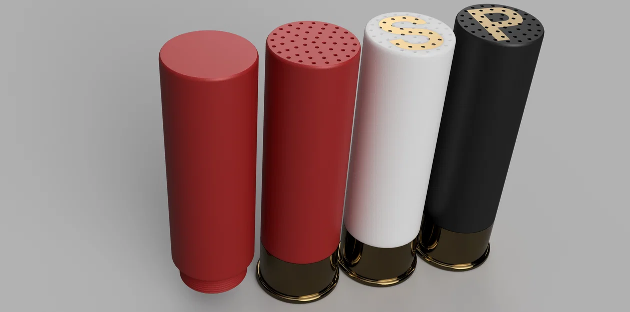 Bộ đựng muối tiêu hình viên đạn Shotgun - Image 3